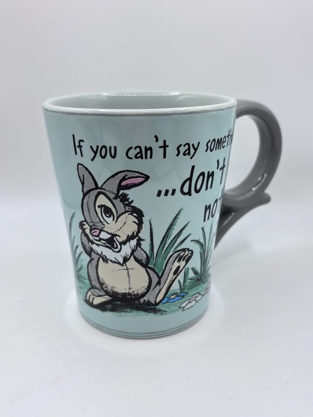 Disney Thumper Ceramic large blue Coffee Mug bunny if you can't say something